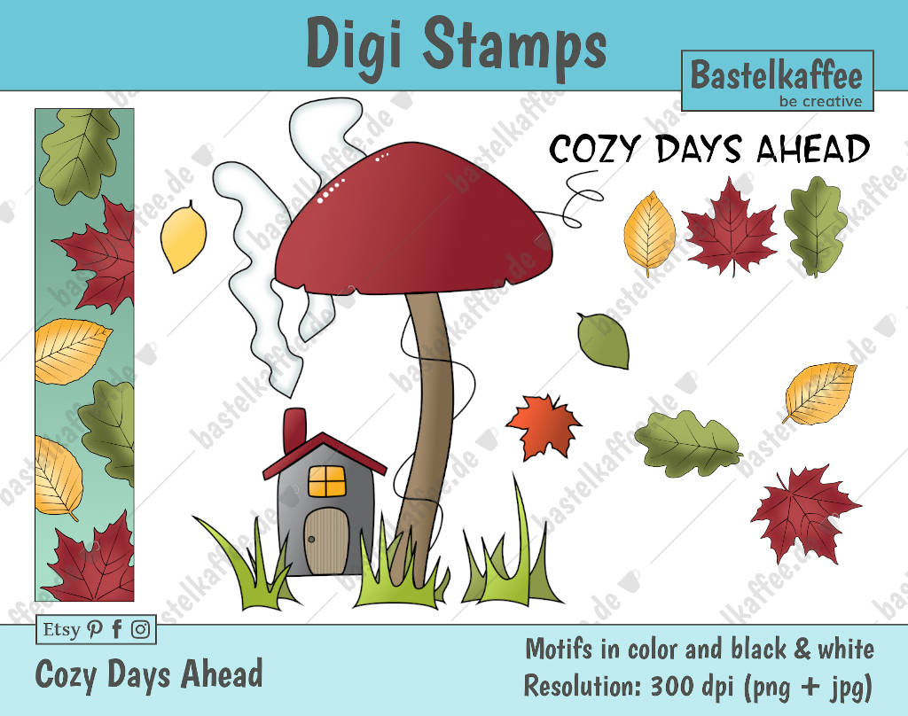Digi Stamps Set zum Herbst.