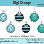 Digi Stamps Set "Gesegnete Weihnachtszeit", farbig