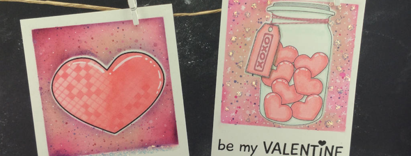 Valentinstagkarten mit Digi Stamps selbst gestalten